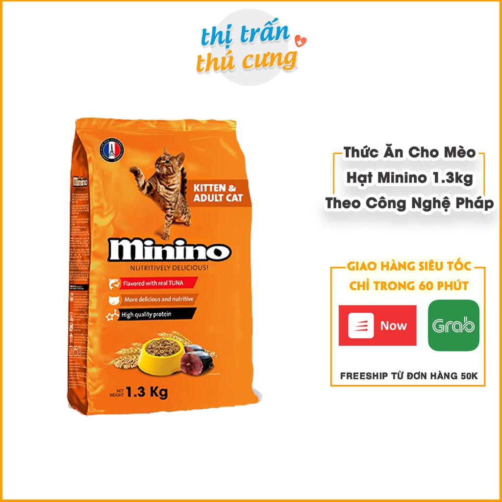 Thức Ăn Cho Mèo Hạt Minino Vị Cá Ngừ 1.3kg | Hạt Cho Mèo Minino