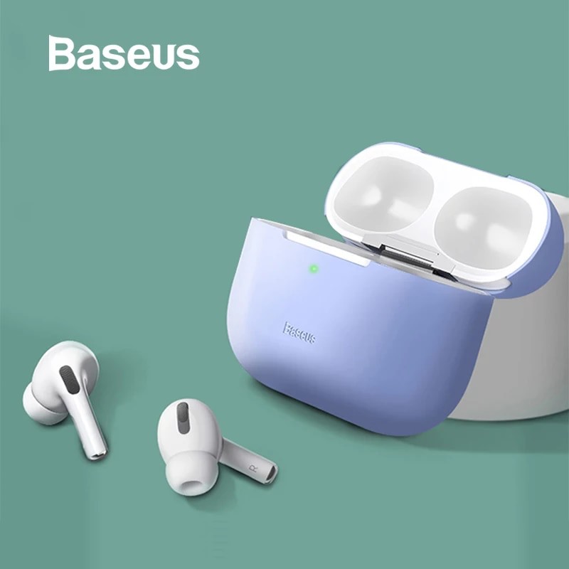 Ốp bảo vệ silicone siêu mỏng cho tai nghe Airpods Pro Baseus Super Thin