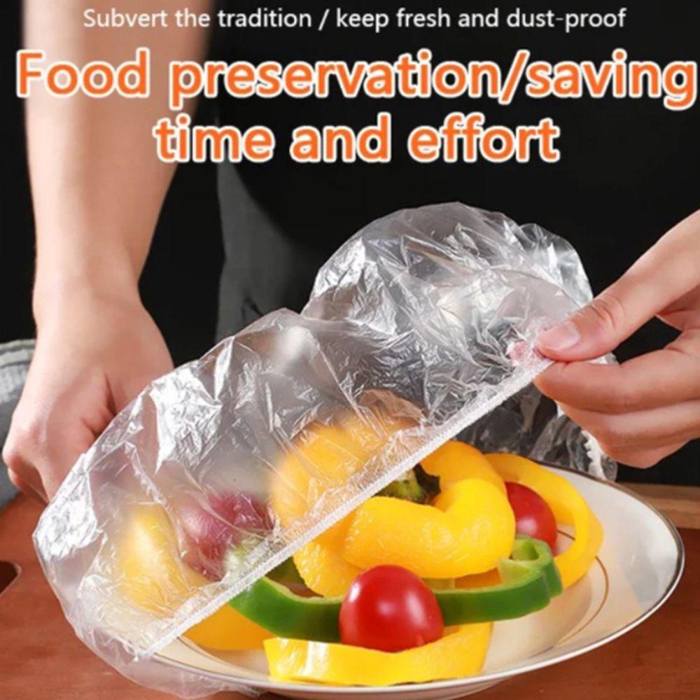 1 Cuộn Túi Nhựa Co Giãn Bọc Thực Phẩm Tái Sử Dụng Tiện Lợi
