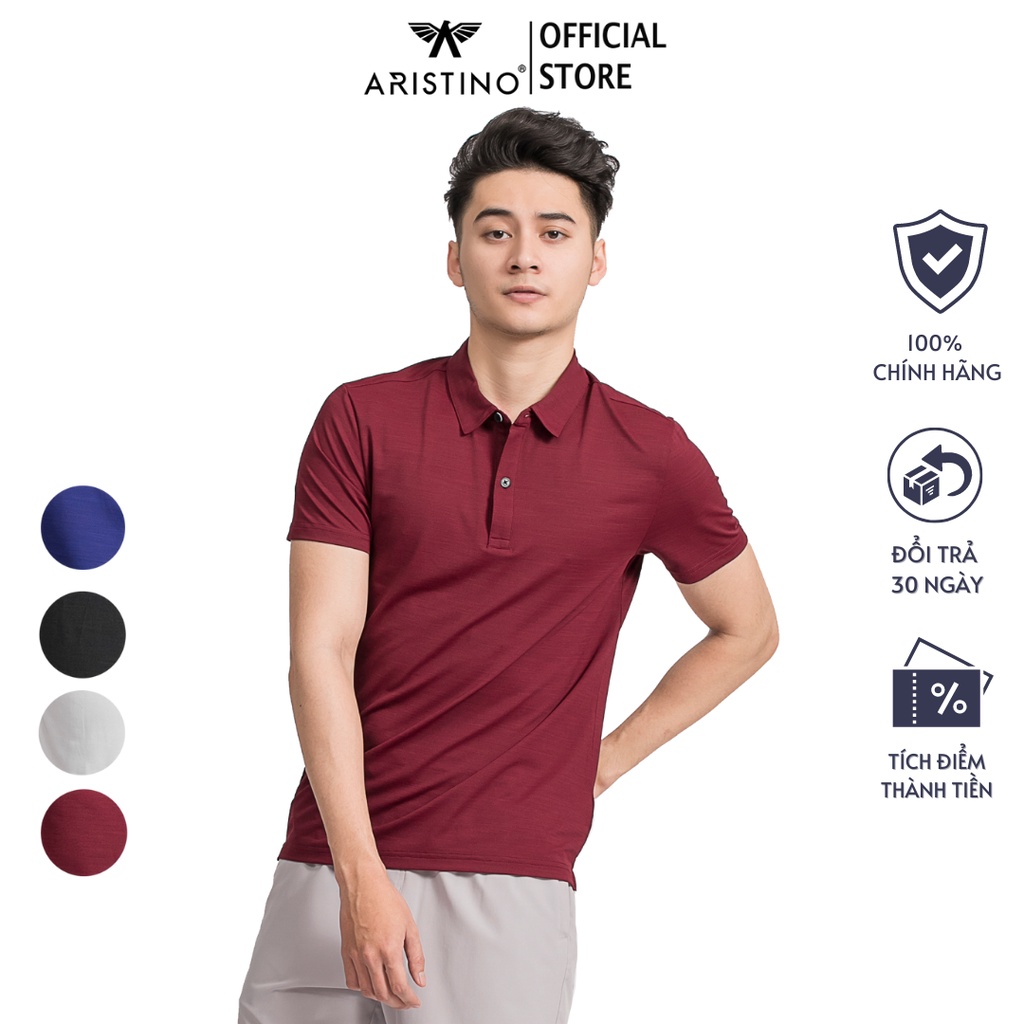 Áo thun nam ngắn tay có cổ ARISTINO mềm mượt, mát lạnh - APS022S9