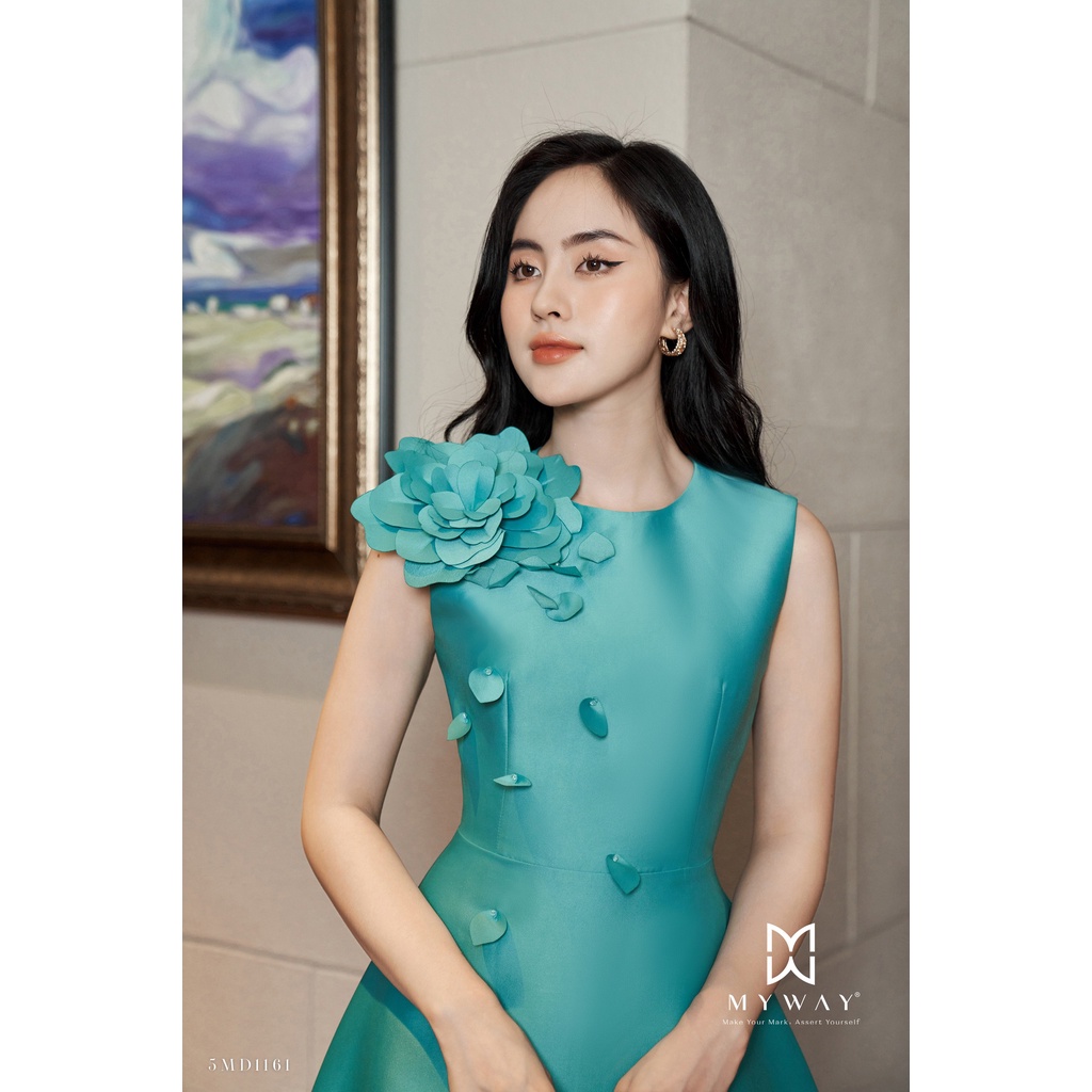Đầm Nữ Dự Tiệc Thiết Kế MY WAY Dáng Xòe Đính Hoa Sang Trọng 5MD1161