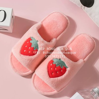 DÉP BÔNG HOA QUẢ HÌNH DÂU TÂY (36-41)