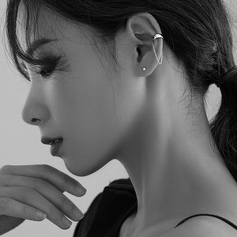 Kẹp Sụn Màu Berrdo Hàn Quốc Cho Nữ|Khuyên Kẹp Vành Tai Bằng Hợp Kim Đính Khối Lập Phương Nhỏ Màu Sắc Sang