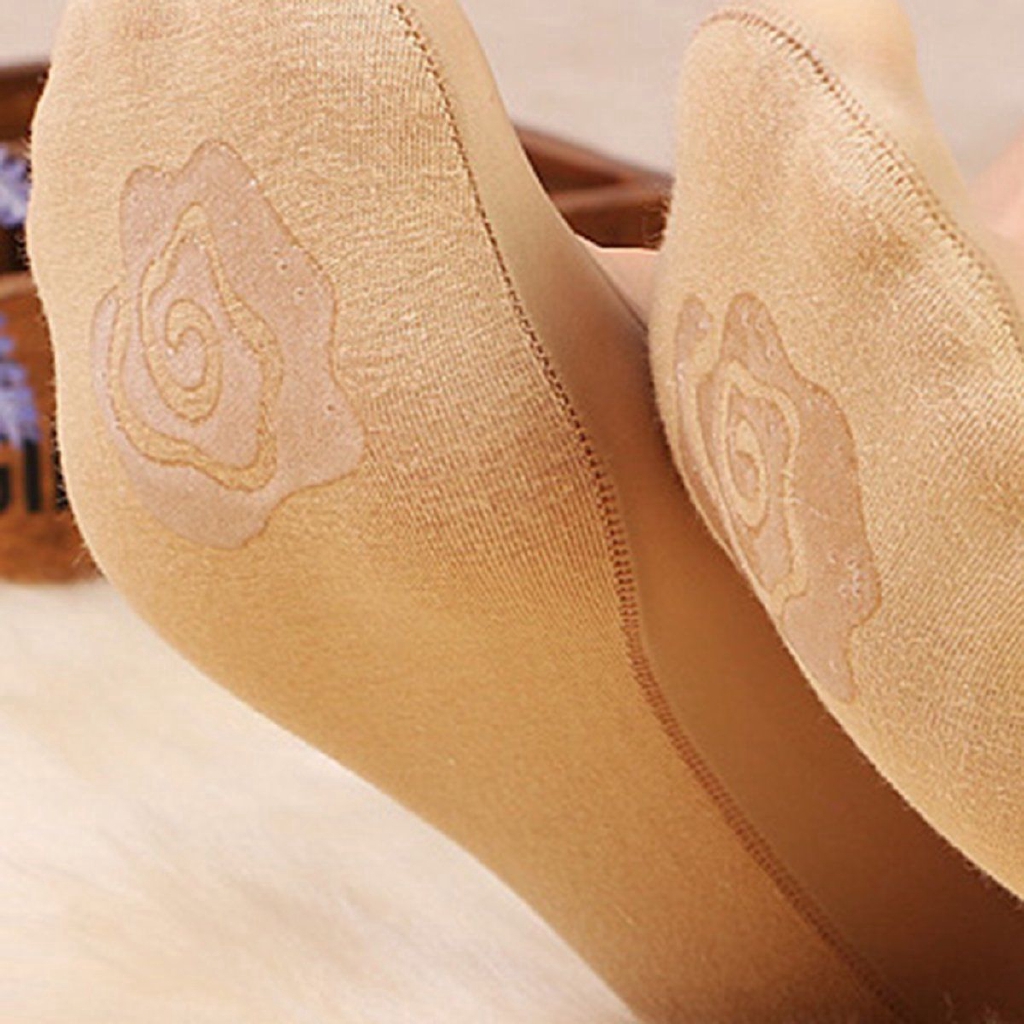 Đôi tất thiết kế chống trượt hình hoa hồng chất liệu cotton