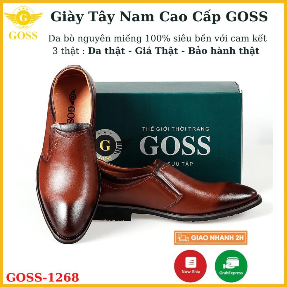 Giày Tây Không Dây Da Bò Mềm Mũi Nhọn -HK*^