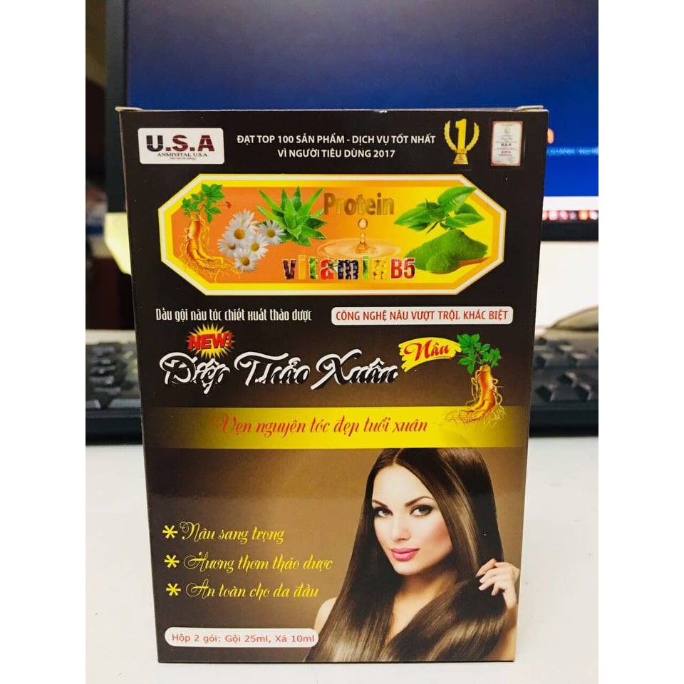 Dầu gội Diệp Thảo Xuân Màu nâu đỏ | BigBuy360 - bigbuy360.vn