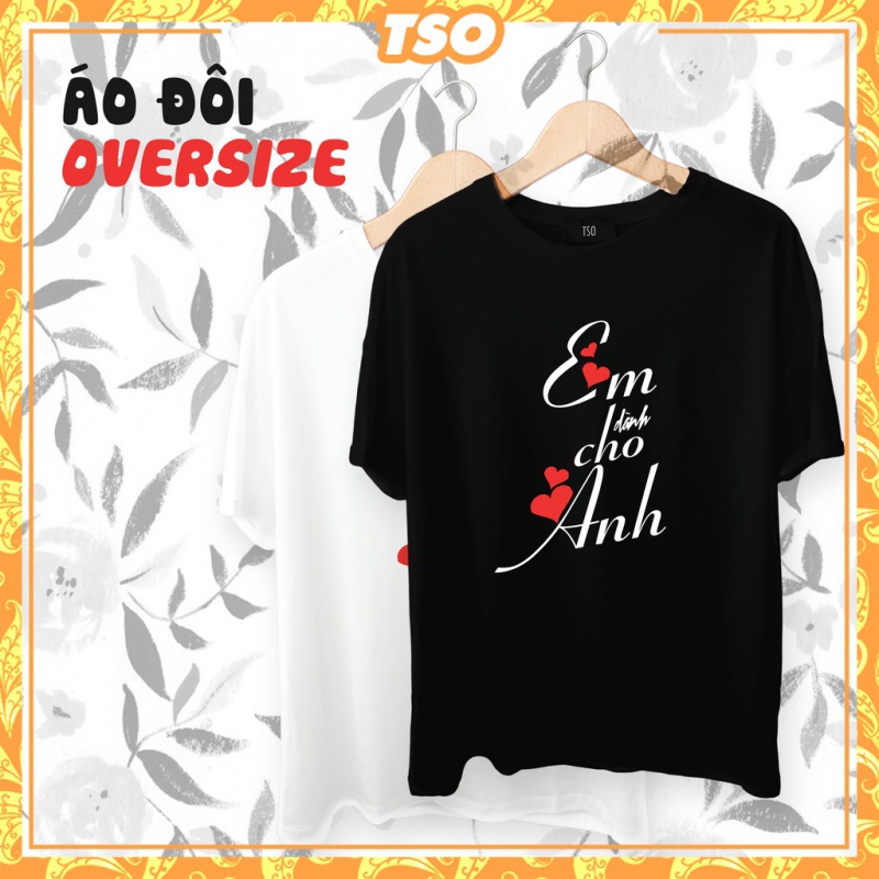 [Freeship + Quà 30k] Áo Đôi Nam Nữ, Áo Phông In 5D Tự Thiết Kế 100% Cotton, Trẻ Trung Năng Động Cho Đôi Tình Nhân