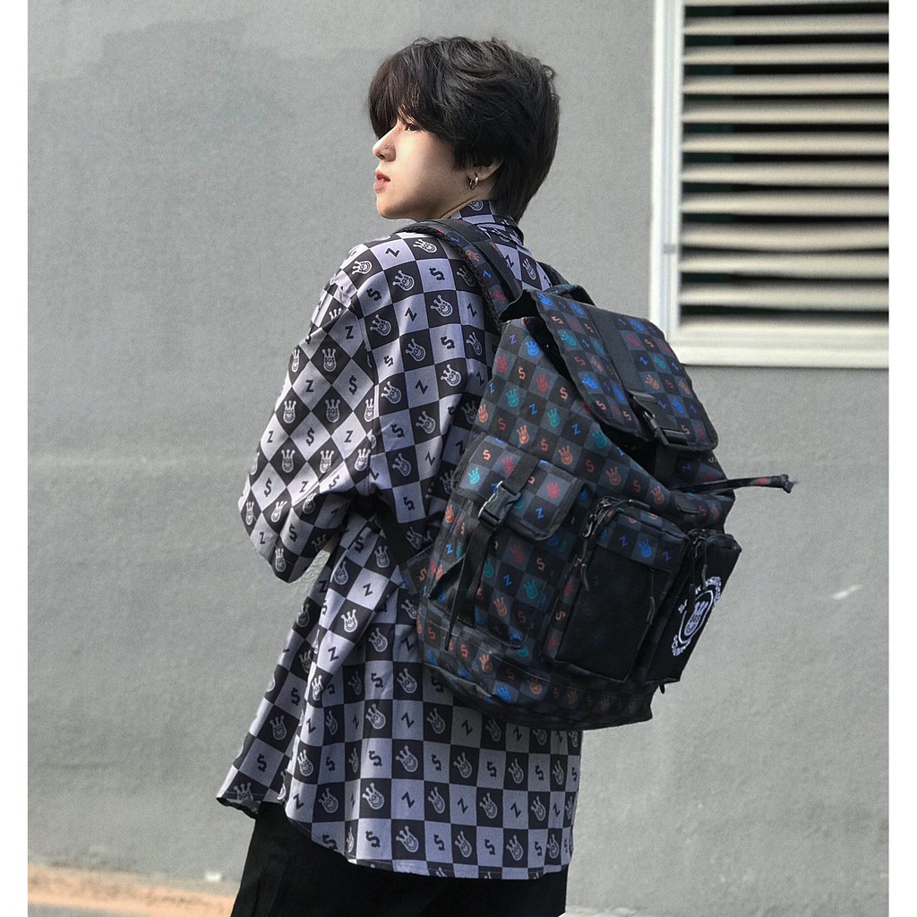 Balo Thời Trang Nam Nữ Hoạ tiết Checkerboard SAIGON SWAGGER® SGSxClownZ Joke Backpack-Ngăn Chống Sốc Laptop