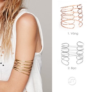Vòng đeo bắp tay chéo nhiều tầng cực chất