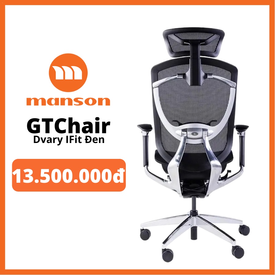 Ghế Công Thái Học Dvary IFit Lưới Xám, Đen - Ghế Xoay Văn Phòng Ergonomic Bảo Vệ Sức Khoẻ