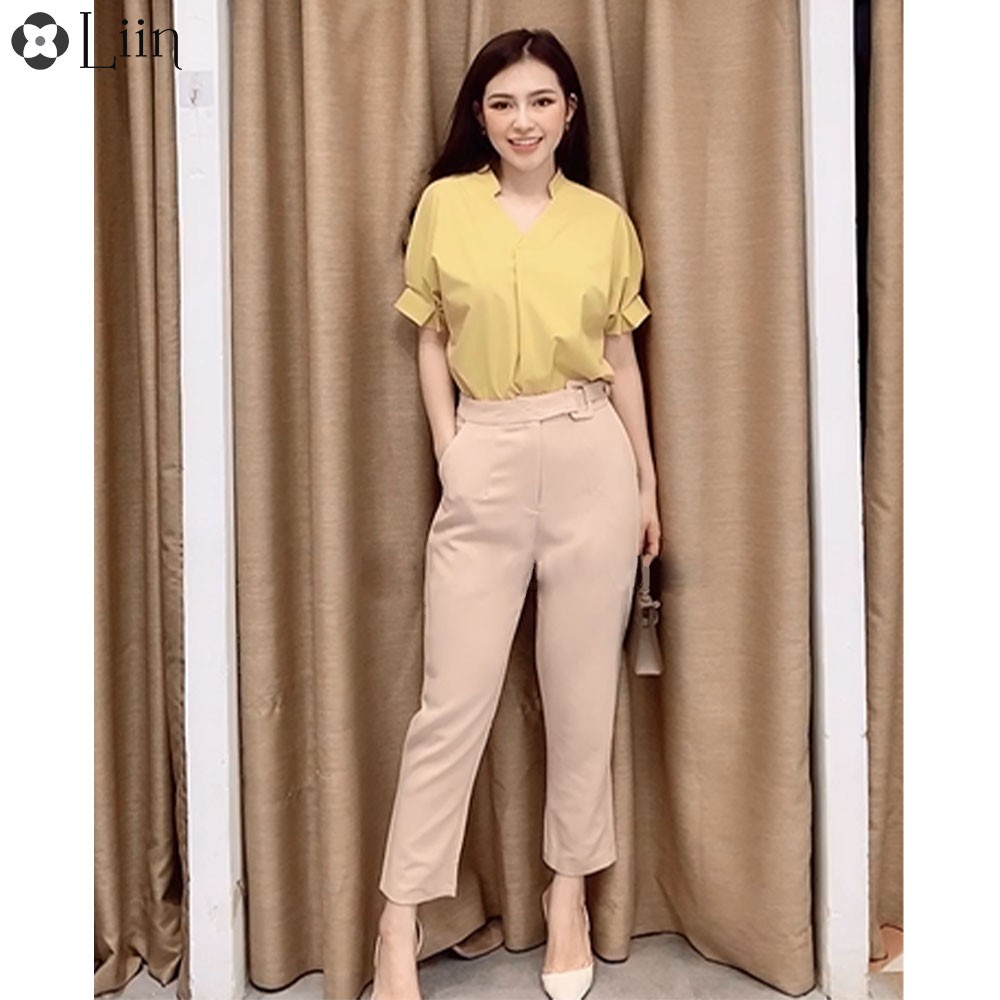 Quần baggy nữ 3 màu Liin clothing đủ màu, đủ size quần nữ công sở basic thanh lịch, trẻ trung Q3075 | BigBuy360 - bigbuy360.vn