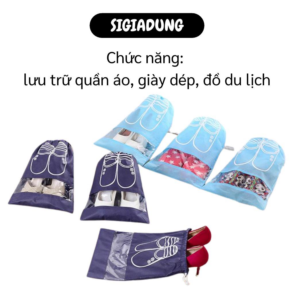 [SGD] Túi Đựng Giày - Combo 10 Túi Bảo Quản Giày Dép Có Dây Rút Chống Bụi Bẩn 4417