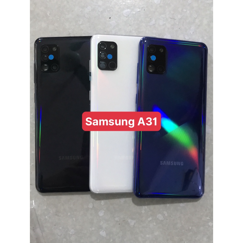 Vỏ Bộ Samsung A31 ( bộ gồm lưng,sườn, nút bấm ,kính camera)