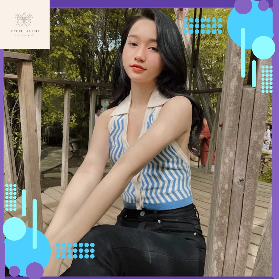 [Mã FAMAYWA giảm 10K đơn 50K] [FREESHIP-HÀNG CAO CẤP] Áo Croptop Kiểu Sọc Xanh Sexy Áo Croptop 2 Dây Hottrend Hè 2021 | BigBuy360 - bigbuy360.vn