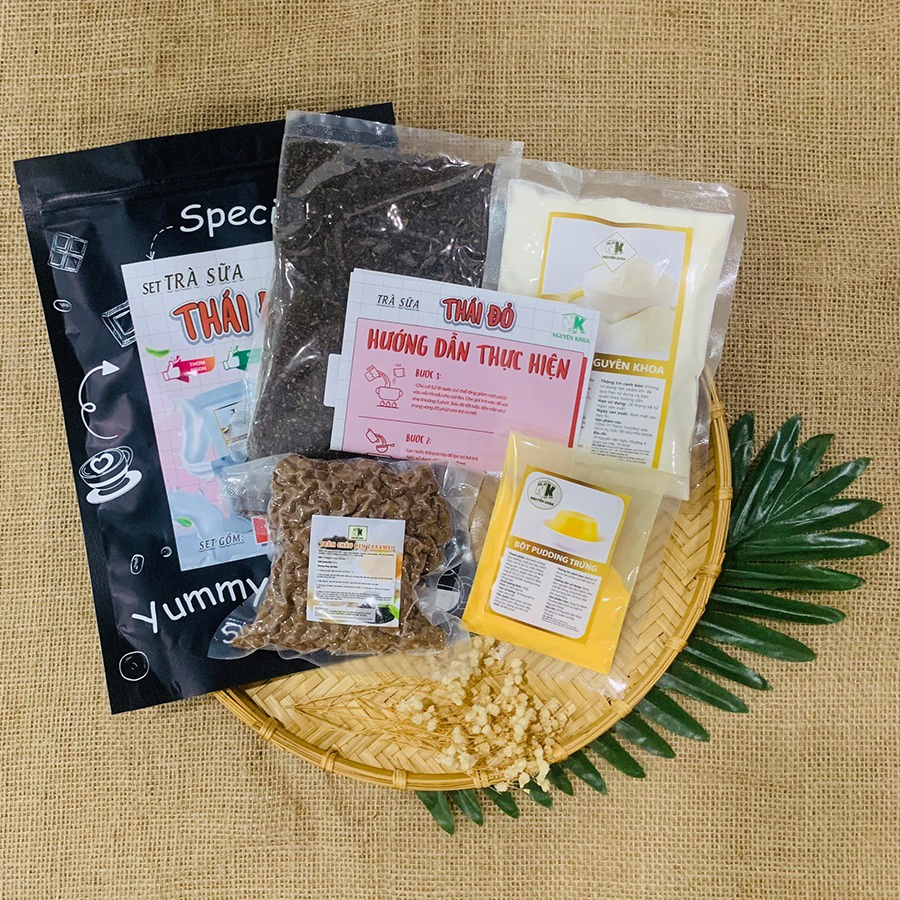 Set Nguyên Liệu pha Trà Sữa Phúc Long Thơm Ngon, An Toàn - BẾP NGUYÊN KHOA thành phẩm 25-30ly