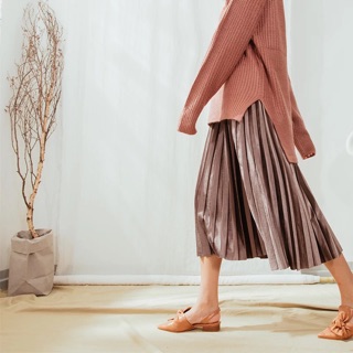 CHÂN VÁY NHUNG XẾP LY