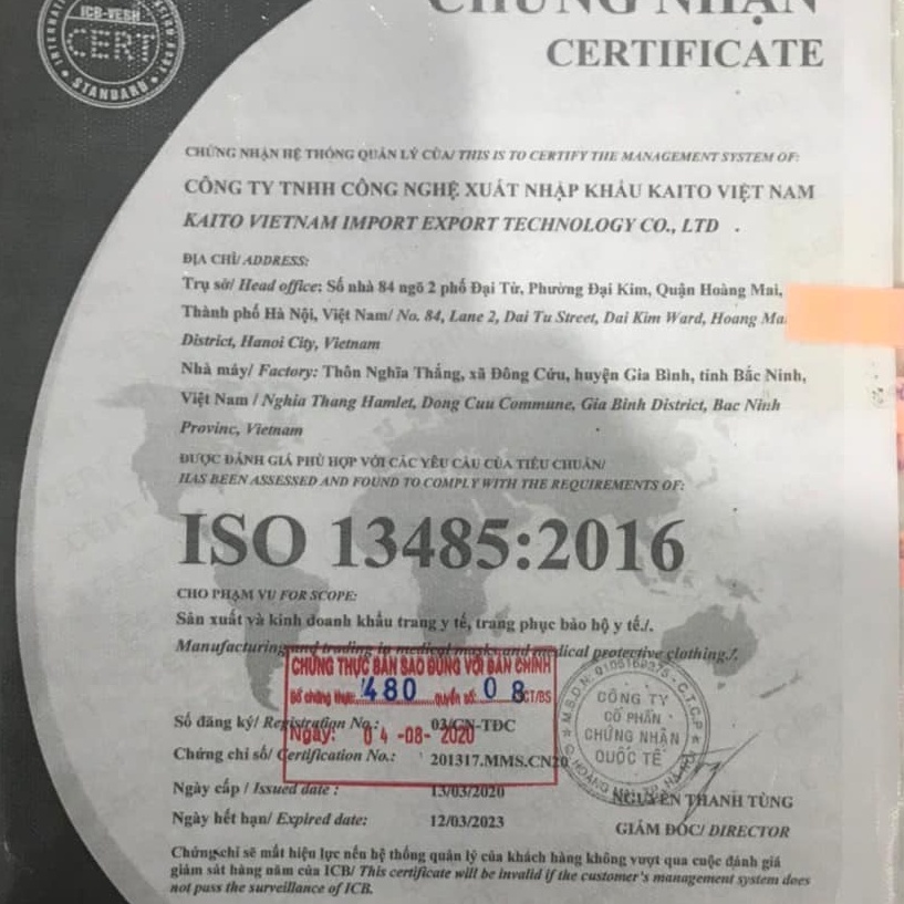 Thùng 300 cái khẩu trang 4 lớp KF94 KAITO MASK 4D chống bụi mịn và kháng khuẩn cao cấp dệt tiêu theo tiêu chuẩn hàn quốc