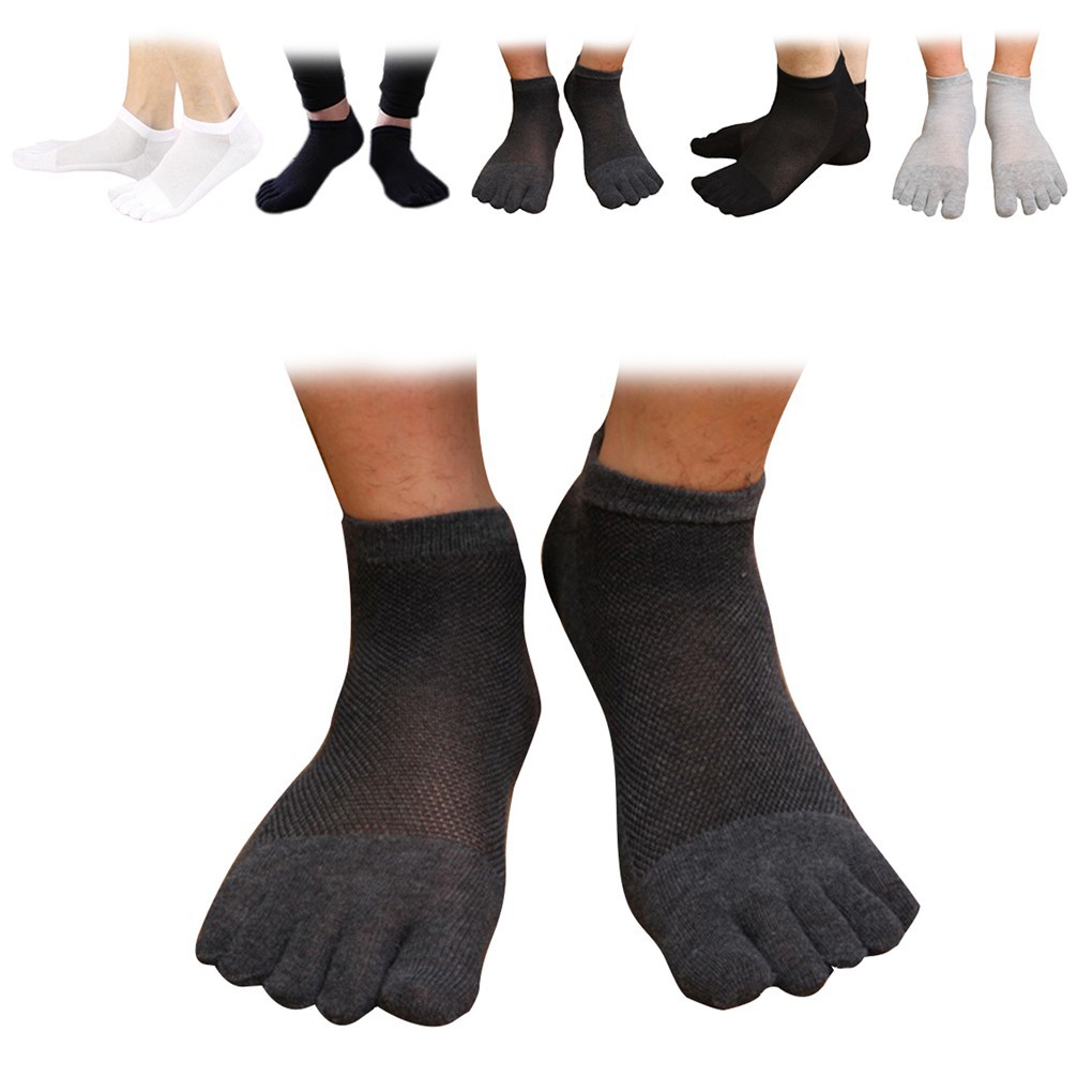 Tất cotton lưới thể thao 5 ngón cho nam