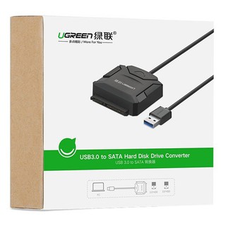 Cáp USB 3.0 to SATA Ugreen 20231 Cao Cấp (HDD,SSD 2.5-3.5 16TB+Adapter 12V)