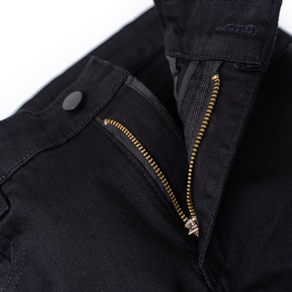 A/G Quần Jean Nam Cao Cấp Đen Rách Gối ZIPPER Phom Skinny Phong Cách Năng Động Trẻ Trung | BigBuy360 - bigbuy360.vn