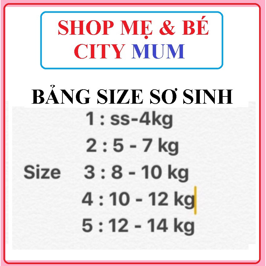 Set 5 Quần dài sơ sinh màu trắng ống bo Bosini cho bé từ sơ sinh đến 16kg_Loại Bo