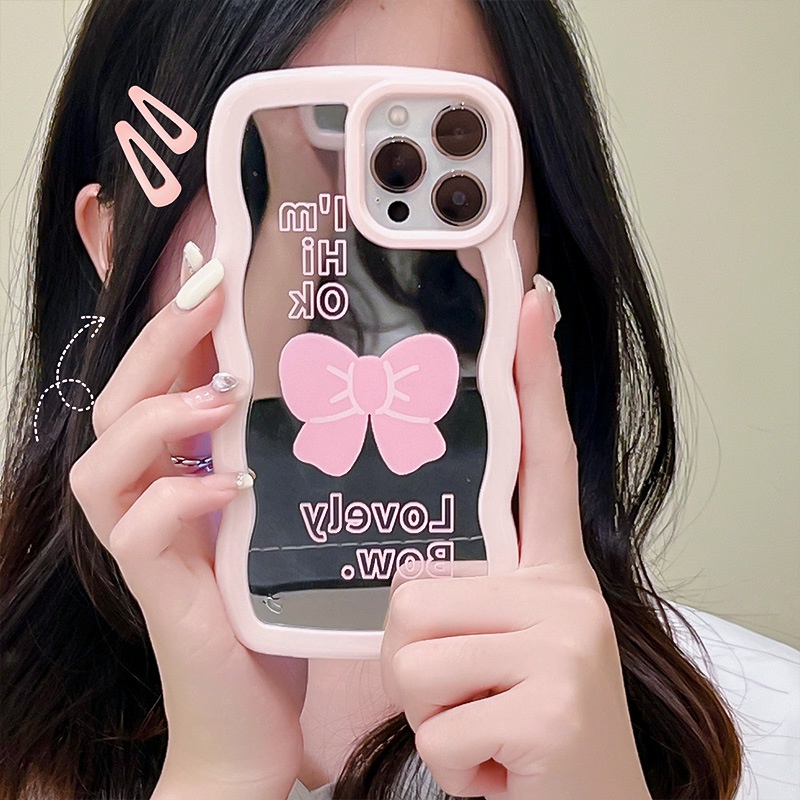 Ốp Điện Thoại Đính Nơ Xinh Xắn Cho Iphone 13Promax 12 11 7 8 14 PLUS