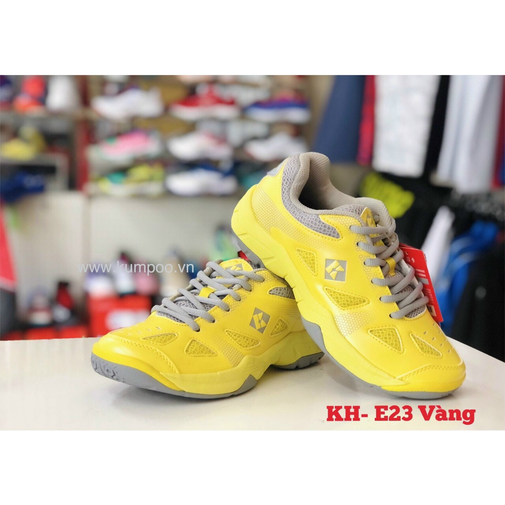 Giày cầu lông, bóng chuyền Kumpoo E23 màu vàng
