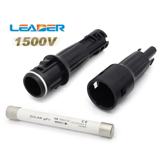 Đầu nối MC4 có cầu chì 1500V DC 15A, 20A hãng Leader