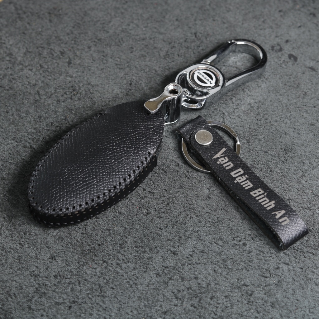 Bao da móc khoá bọc ốp chìa khóa xe ô tô Nissan Almera Navara X-Trail X-Gear Grand Livina Teana Nissan7