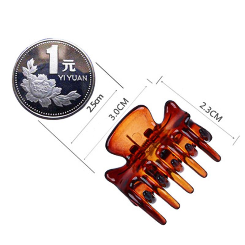 Youyo Set 12 Kẹp Tóc Càng Cua Hình Học Mini 3cm Bằng Nhựa Nhiều Màu Sắc Cho Nữ