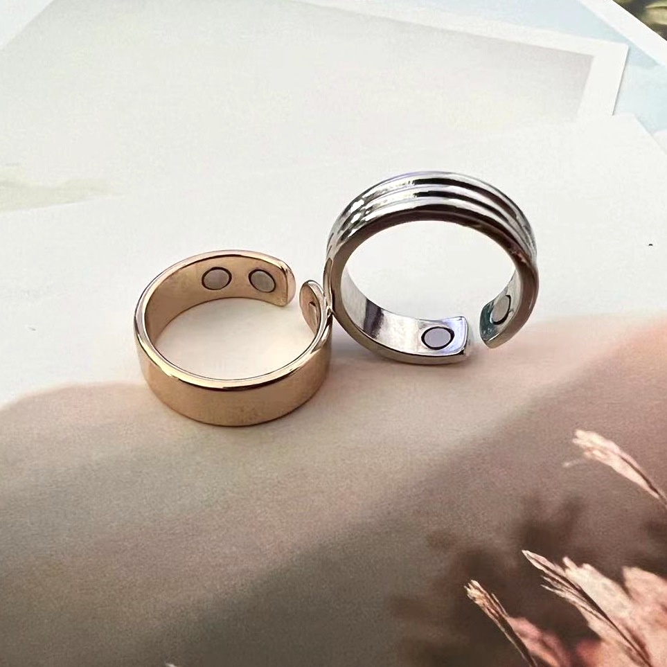 Nhẫn Thời Trang Nam Châm Mở 4 Cái Có Thể Điều Chỉnh Kích Thước Dành Cho Nam Và Nữ