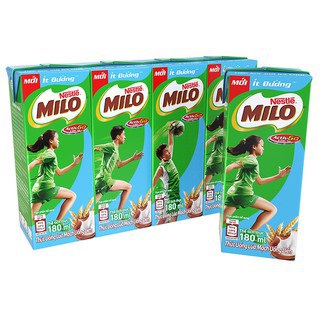 Lốc 4 Hộp Sữa Nestlé Milo Ít Đường (180ml/ Hộp)