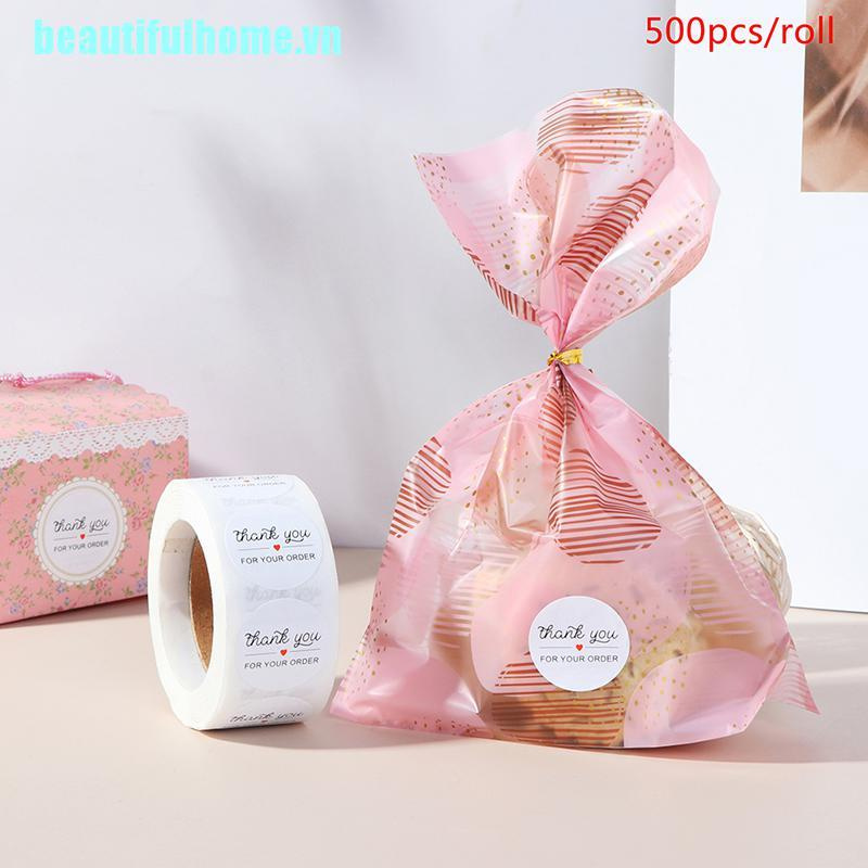 Set 500 Miếng Dán Chữ Thank You For Your Order Trang Trí Sổ Tay