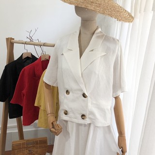Áo vest lửng Linen premium
