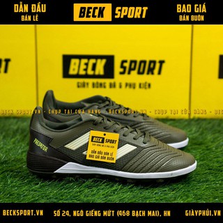 Giày Bóng Đá Predator 19.3 Xanh Rêu Vạch Trắng V2 TF