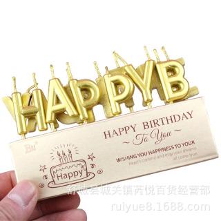 Trang trí Nến HPBD vàng