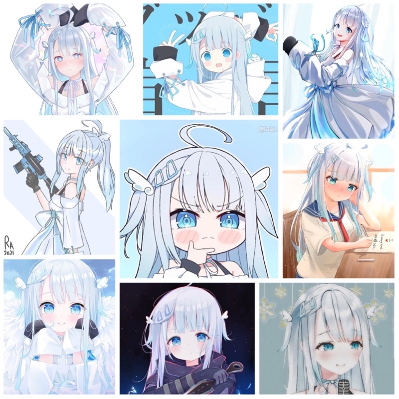 Hình dán Sticker Amatsuka uto Hololive 30-60cái khác nhau