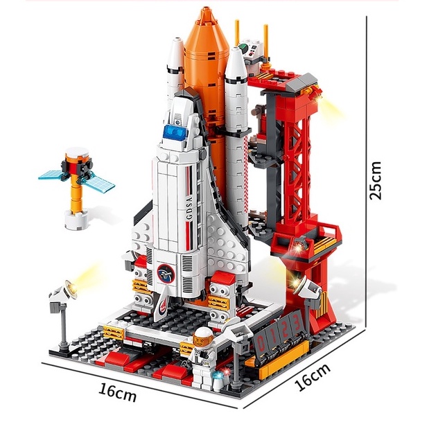 Bộ đồ chơi lắp ráp Mô hình vũ trụ 1000 pcs Hapi Toys - Tàu không gian con thoi Tên lửa 1000 chi tiết