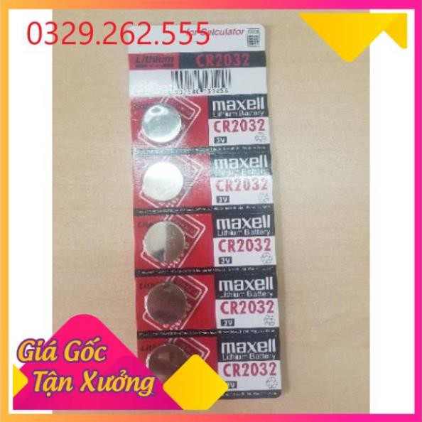 (Sale Khủng)  (vỉ 5 viên) Pin cmos Maxell CR2032 3v chính hãng