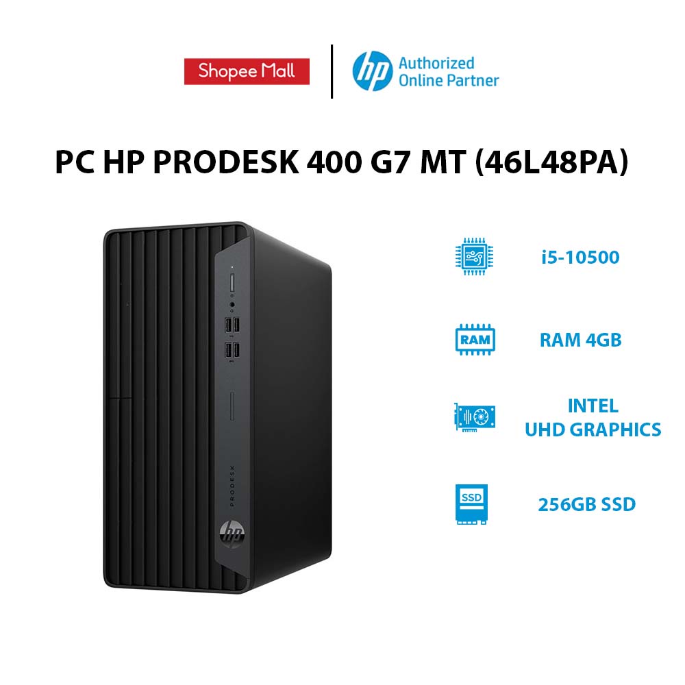 PC HP ProDesk 400 G7 MT (46L48PA) (i5-10500 | 4GB | 256GB | Intel UHD Graphics 630 | No DVD | Win 10)