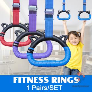 1 Pair Ring Pull-ups Gymnastic Fitness Strength Training Exercise Equipment for Home