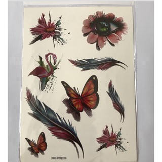 Hình xăm dán mắt hoa 3d bắp tay- mua 2 tấm tặng 10x20cm