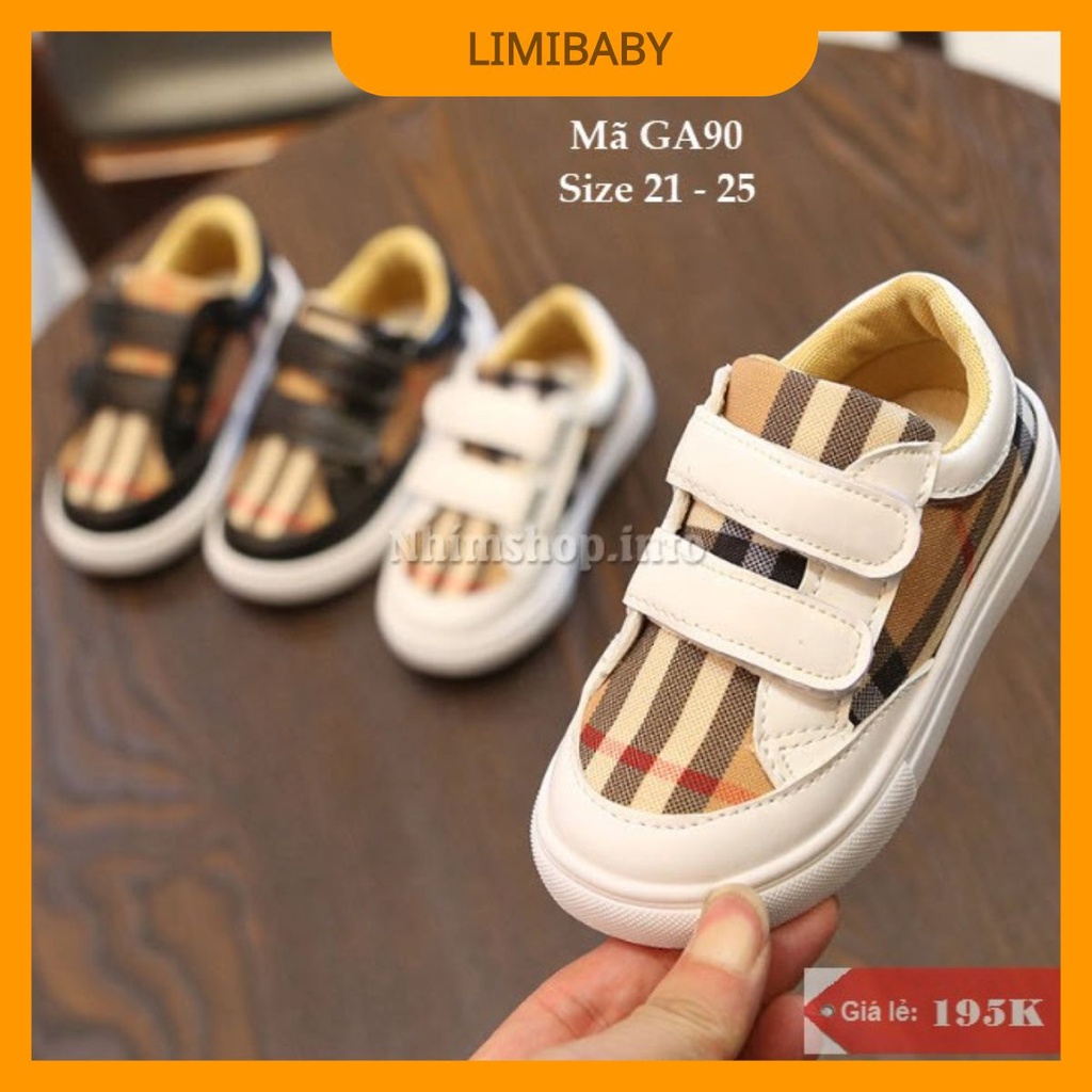 Giày trẻ em thời trang LIMIBABY họa tiết kẻ sọc phong cách năng động trẻ trung cho bé trai GA90