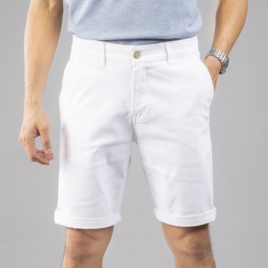 Quần lửng nam kaki, quần ngố nam cao cấp co giãn chất kaki co giãn mặc thoải mái màu trắng đen siêu đẹp H3 | BigBuy360 - bigbuy360.vn