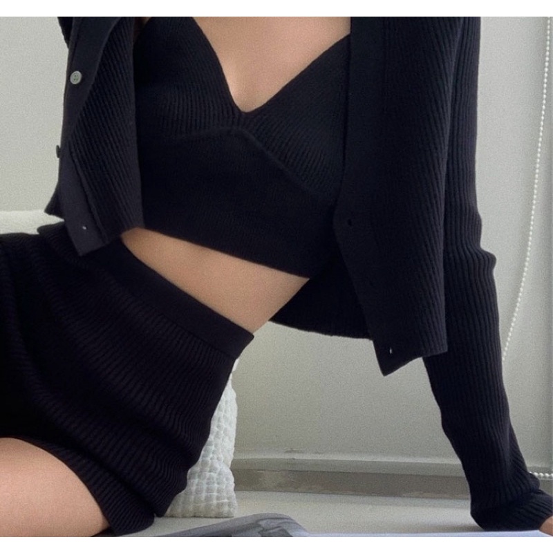 Quần Short Biker - Dáng ngắn Thun gân