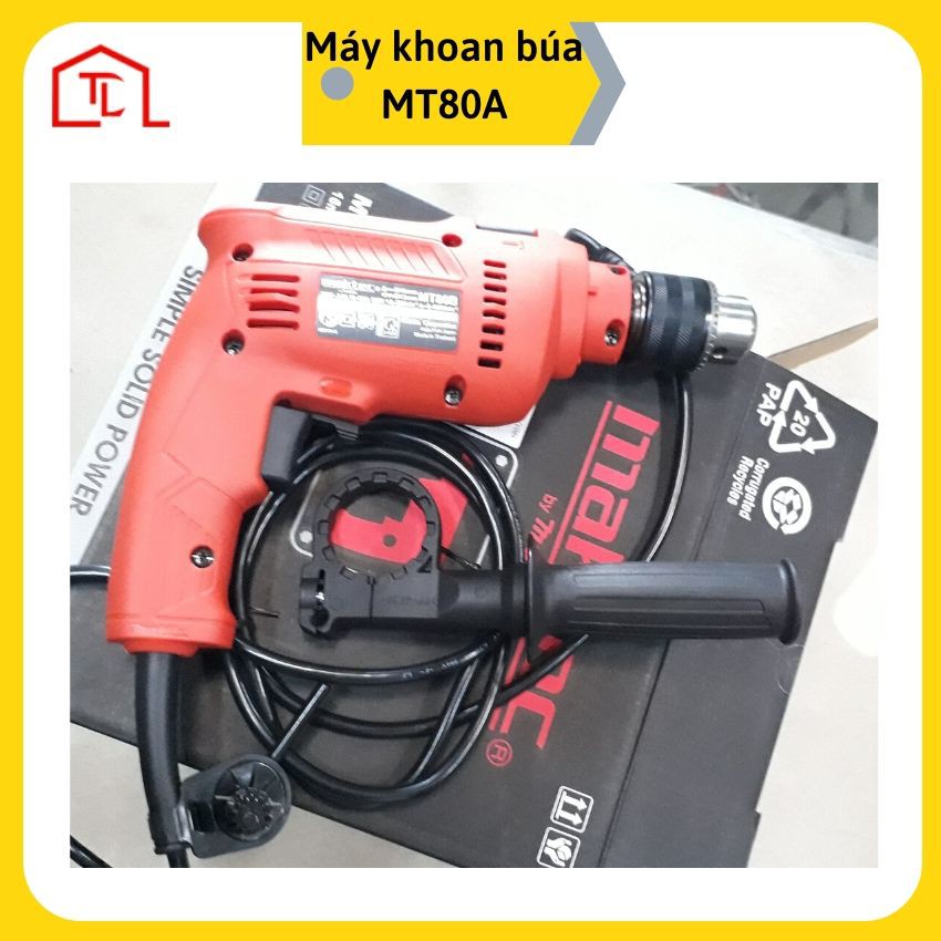 [CHÍNH HÃNG GIÁ SIÊU TỐT] Máy khoan búa Maktec MT80A  500W (bê tông, thép 10, gỗ 20mm) có bán tại Ngô Thành Lợi