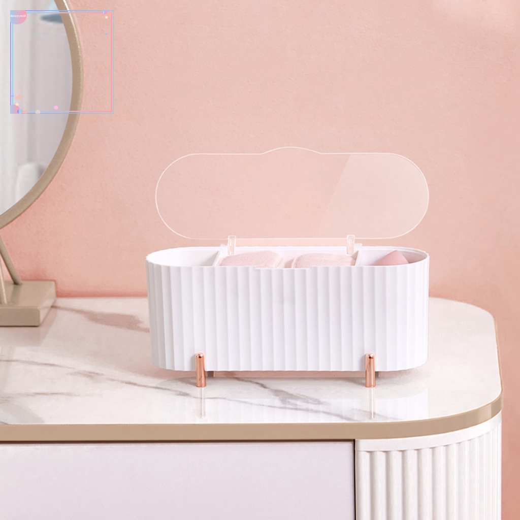 Hộp Đựng Bông Tẩy Trang Chống Ẩm Để Bàn Tiện Dụng