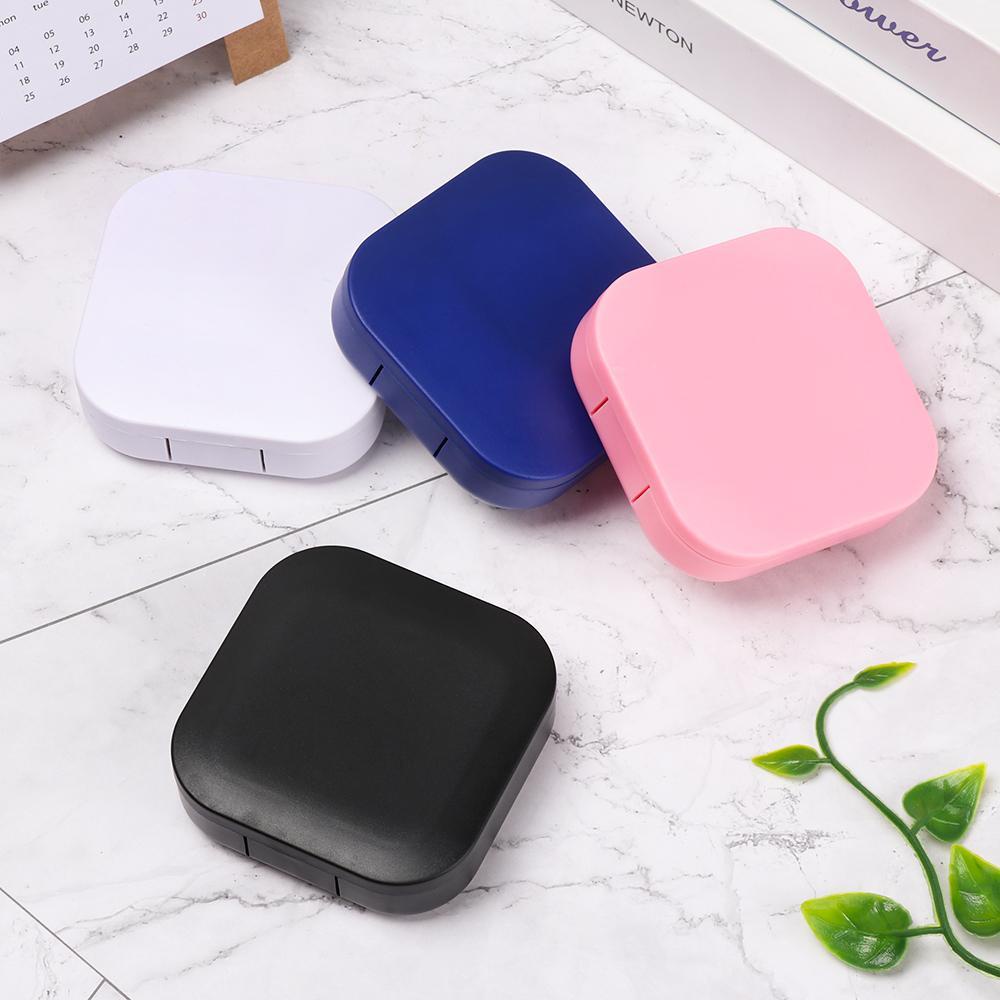 Hộp Đựng Kính Áp Tròng Màu Trơn Hình Vuông