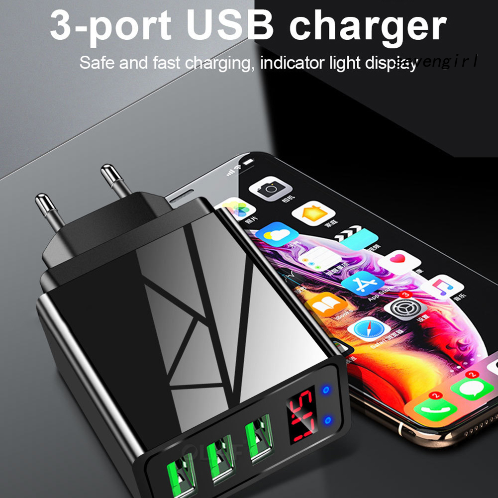 Củ Sạc Nhanh 3 Cổng Usb 3.1a Qc3.0