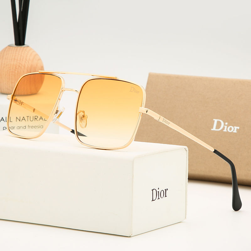 Kính Mát Dior Gọng Kim Loại Phong Cách Retro Thời Trang Cho Nam Nữ